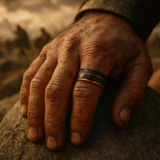 Obsidian Rose Gold Apex Tungsten Band 8mm