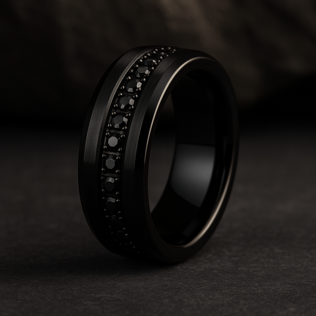Spartan Edge Forged Black Diamond Tungsten Band 8mm