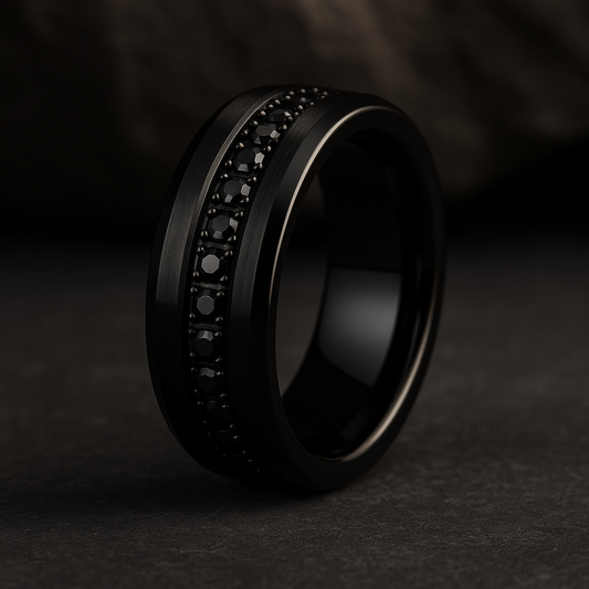 Spartan Edge Forged Black Diamond Tungsten Band 8mm