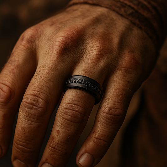 Spartan Edge Forged Black Diamond Tungsten Band 8mm